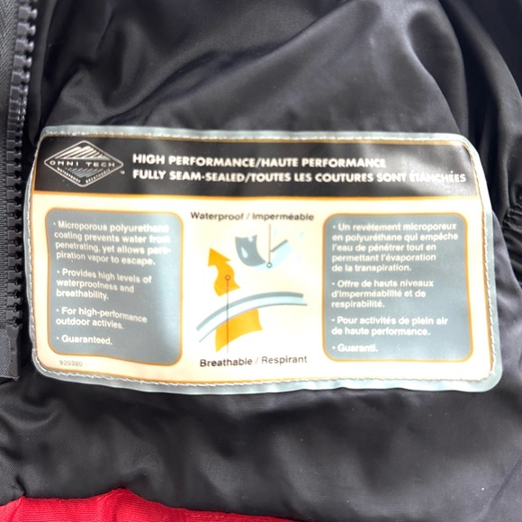 Columbia Titanium Men Size Large Red Black Omni Heat Jacket Hood Zip Pockets - Picture 8 of 16